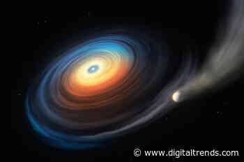 This giant planet is being evaporated as it orbits its long-dead star