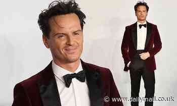 Andrew Scott puts on a suave display in a red velvet blazer and black suit trousers at 1917 premiere