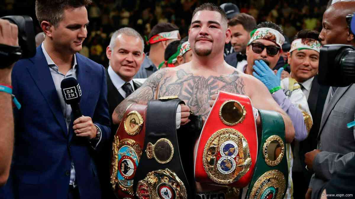 Ruiz vows to not 'let these belts go' vs. Joshua