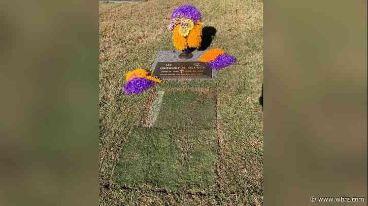 Family plants Tiger Stadium turf over LSU superfan's grave