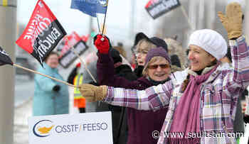 Teachers walk line to protest Tories