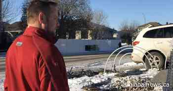 Regina man’s elaborate light show damaged after truck drives over his lawn