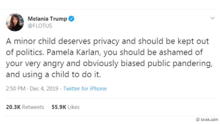 First lady scolds witness for mocking son’s name