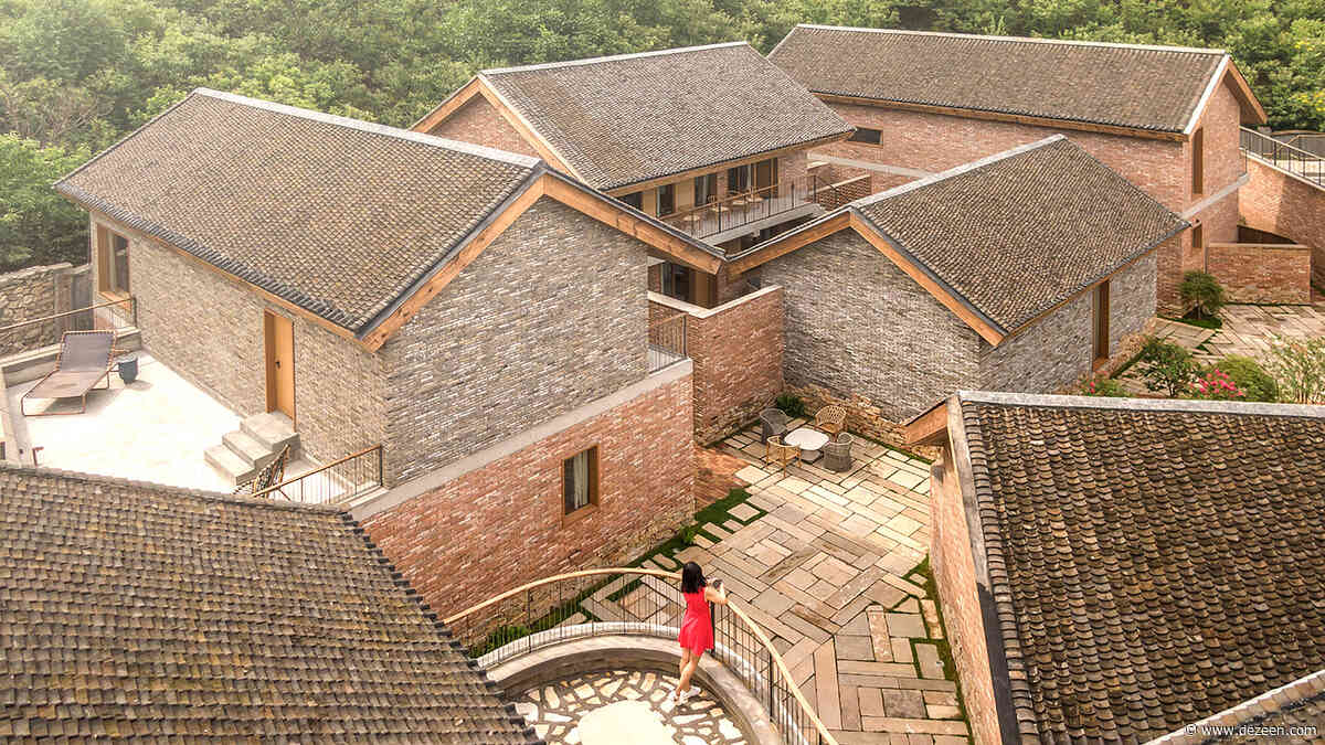 LLLab uses red brick and slate for retreat close to the Great Wall of China