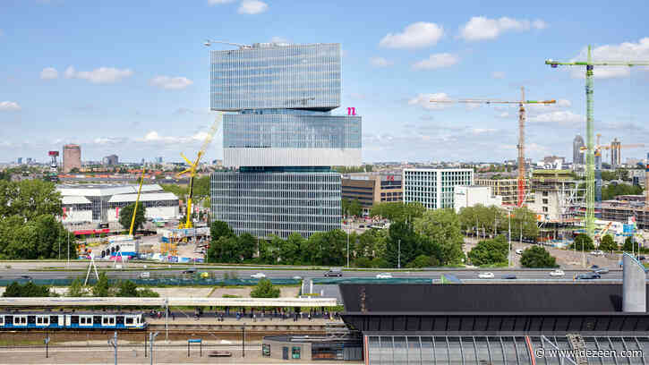 OMA reveals tower made from trio of stacked triangles