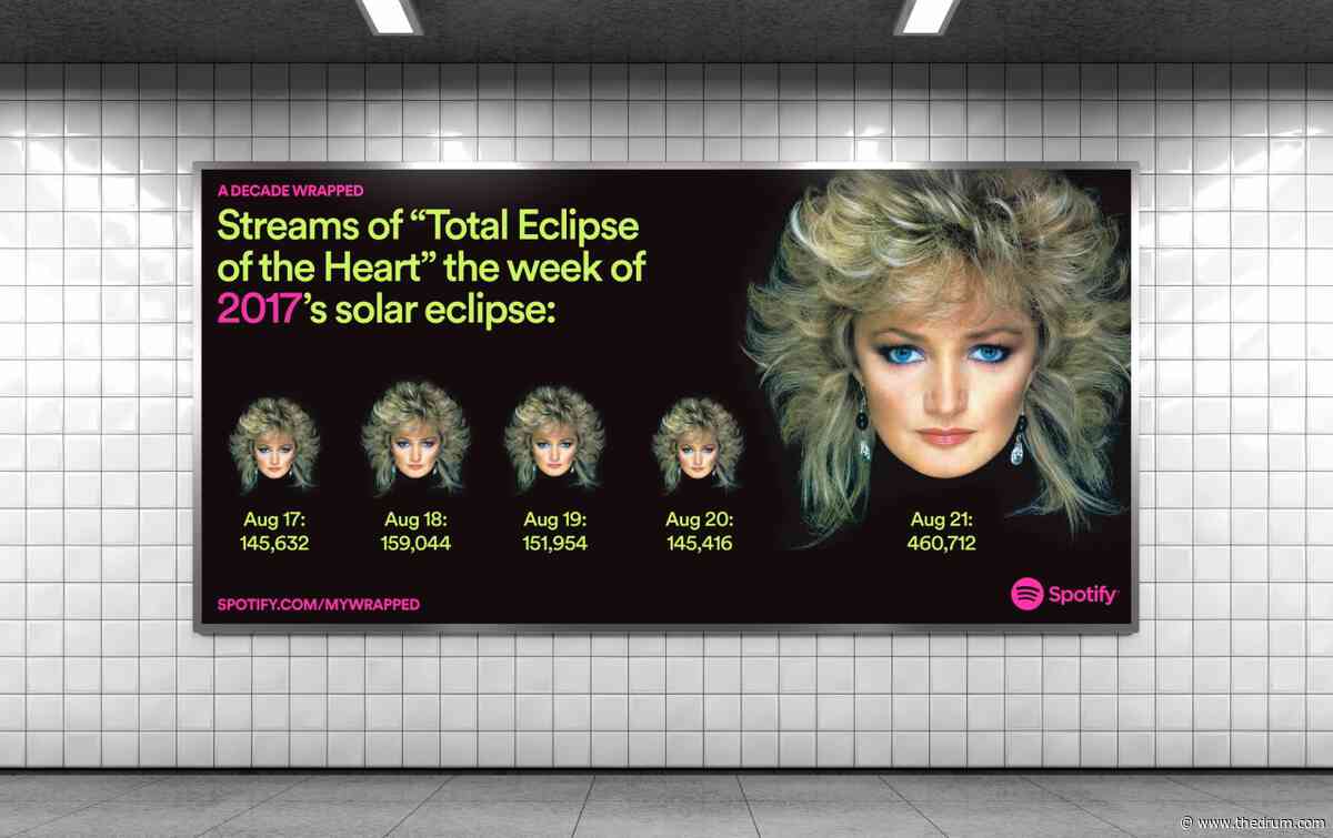 Spotify unwraps the decade's odd listening habits with another billboard campaign