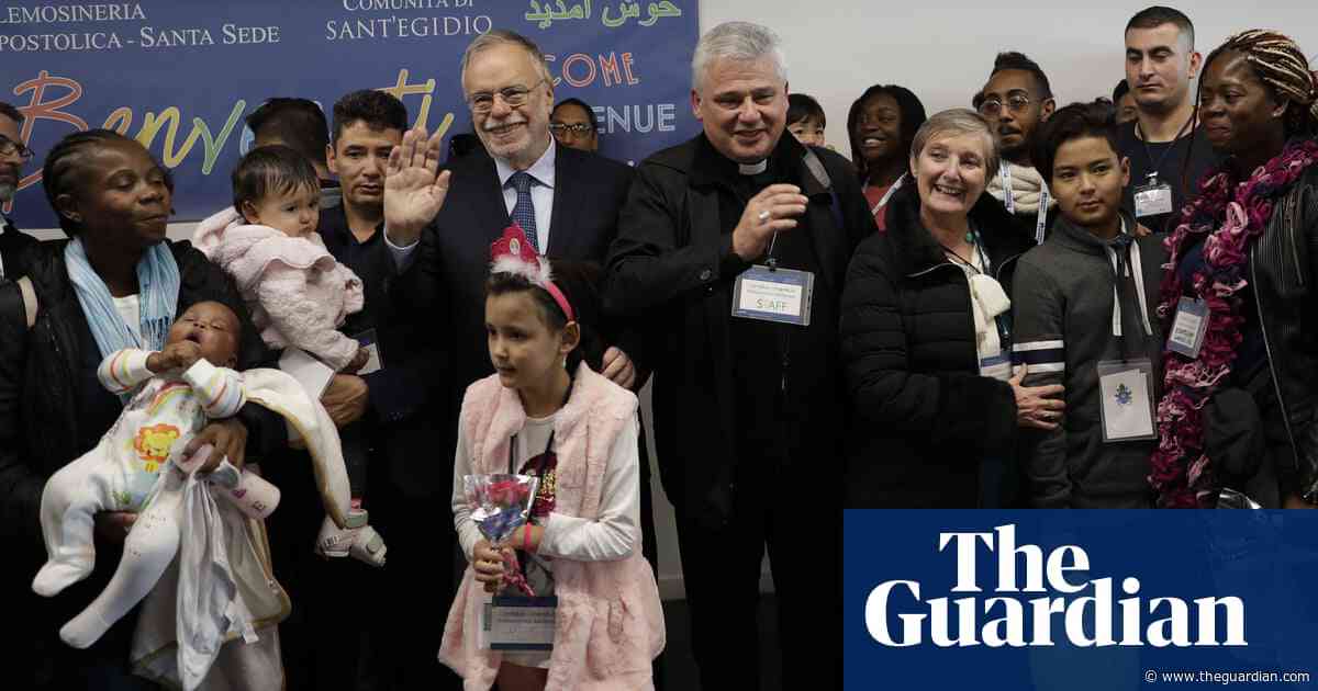 Pope's aide takes 33 refugees to Rome after visit to 'shameful' Lesbos camp