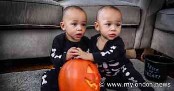 Identical twins from Croydon born the size of an iPhone now ‘healthy and thriving’