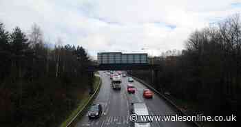 M4 crash at J32 blocks lane and causes long delays in Cardiff