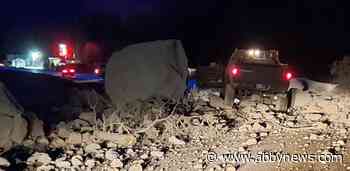 VIDEO: Rockslide closes Highway 93 in Fairmont Hot Springs