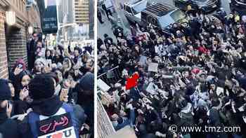 The Weeknd Gets Mobbed By Fans Leaving Colbert Show