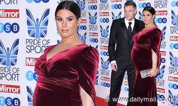 Pregnant Rebekah Vardy appears at Pride of Sport awards