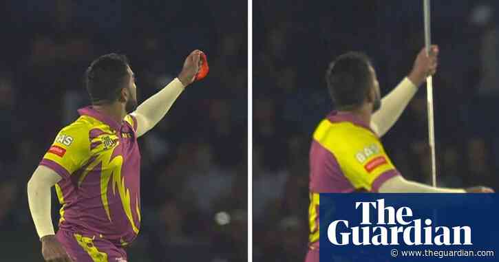 South African spin bowler Tabraiz Shamsi celebrates wicket with magic trick - video