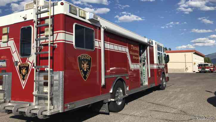Crews battle apartment fire in central Tucson