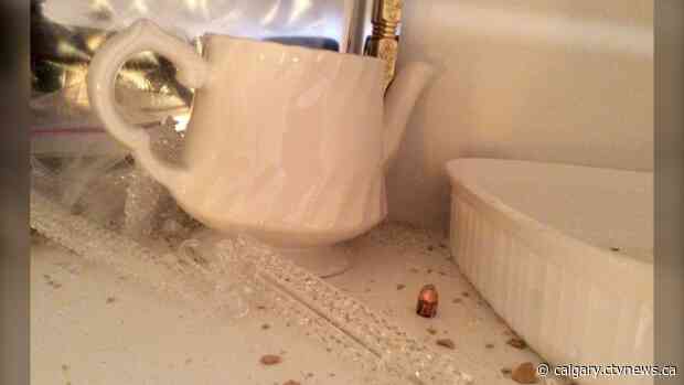 'A random shooting': Calgary woman startled after finding bullet in her kitchen cupboard
