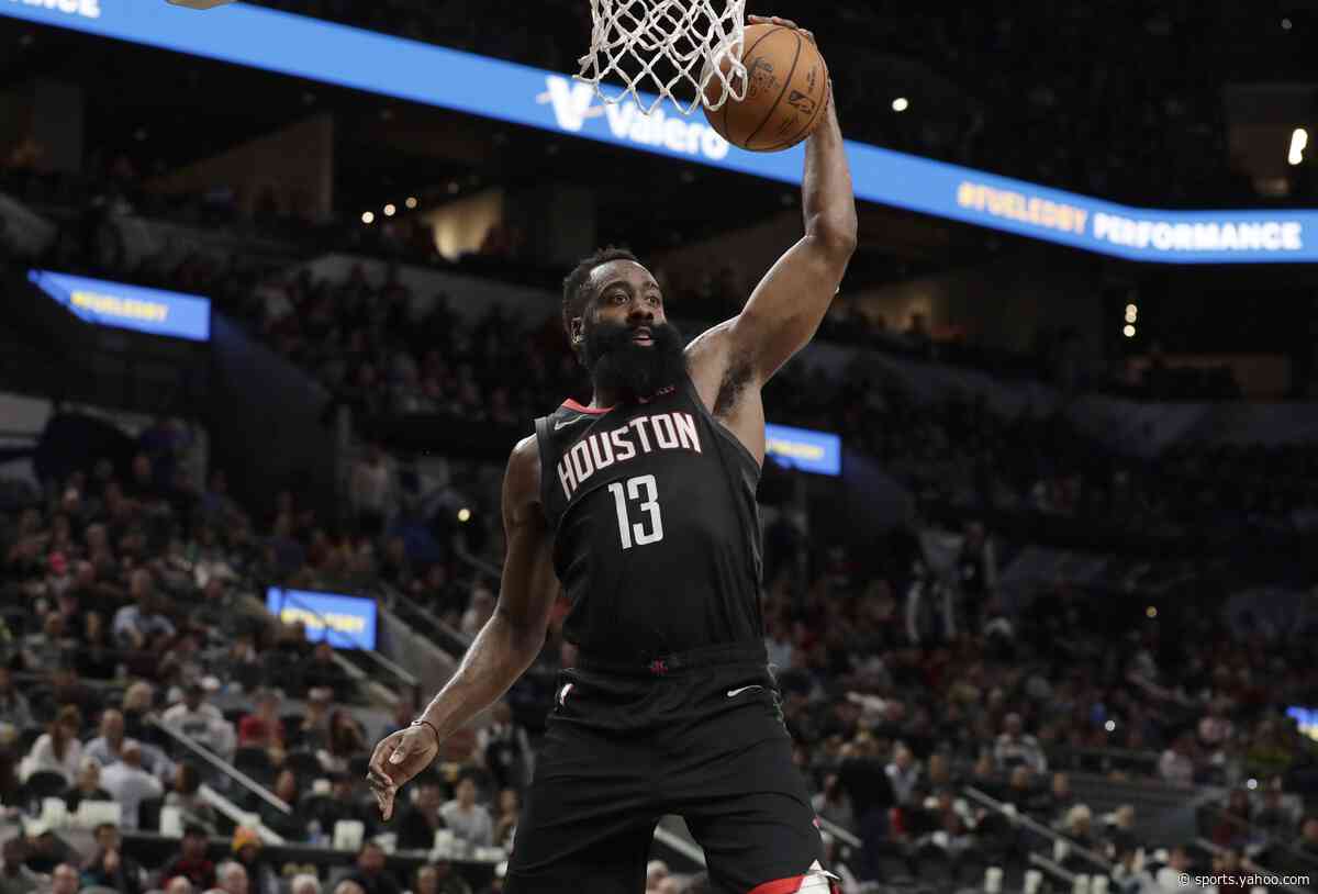 Reports: Rockets filing protest over officials not counting James Harden's dunk in loss to Spurs