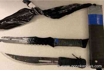 Wanted man resists arrest, found in possession of machetes