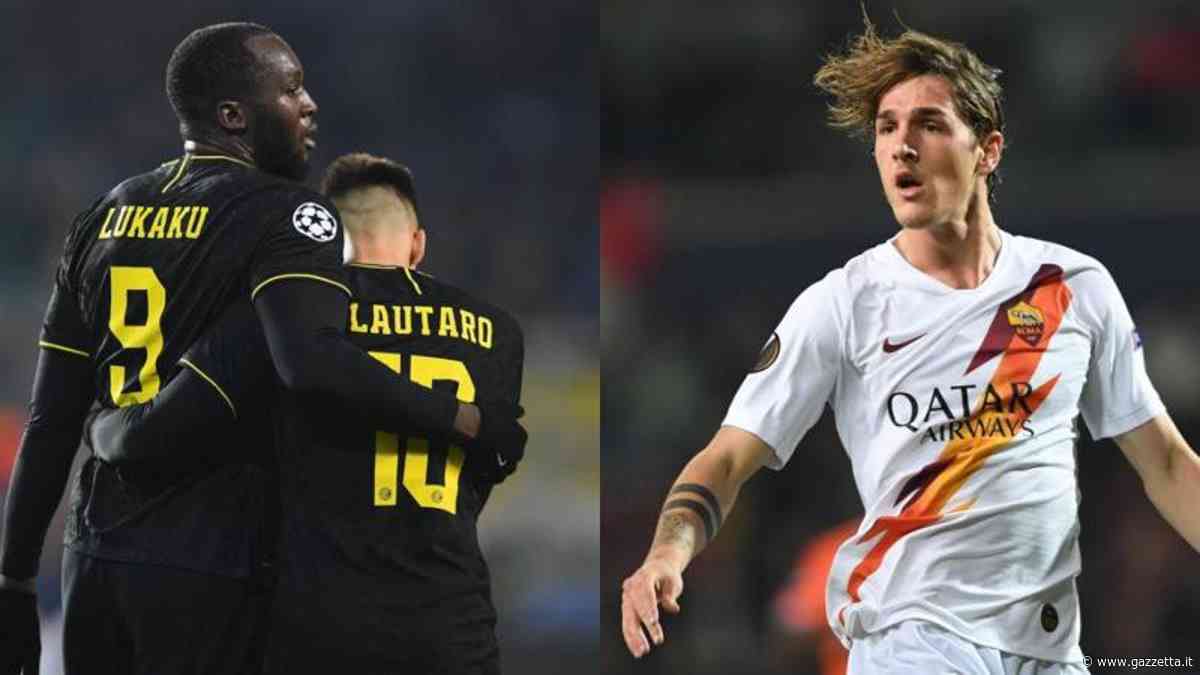 Inter-Roma, Lukaku e Lautaro sfidano Zaniolo