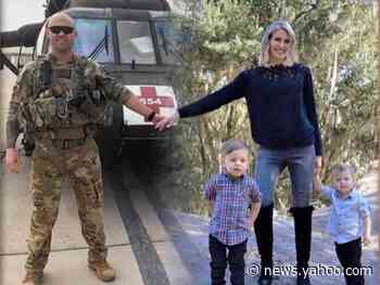 A woman Photoshopped her family's Christmas card to include her military husband who's serving overseas