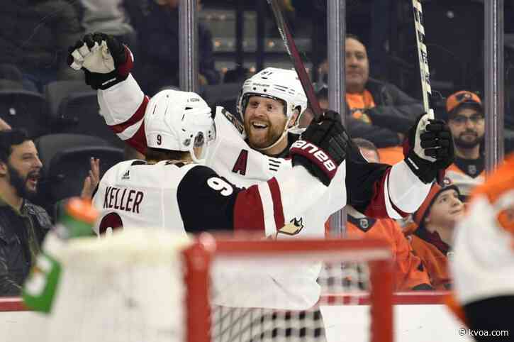 Kessel scores twice, leads Coyotes past Flyers 3-1