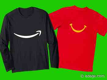 Would you rather wear Amazon’s disembodied grin or McDonald’s?