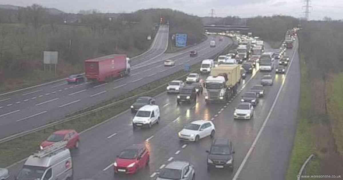 Live updates as crash on M4 causes long delays in Cardiff