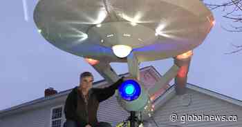 ‘You can’t have Christmas without Star Trek’: Moncton man builds Starship Enterprise Christmas display