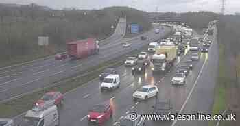 Crash on M4 caused long delays in Cardiff