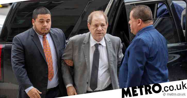 Harvey Weinstein held up as he leaves court over bail violation claims ahead of sexual assault trial