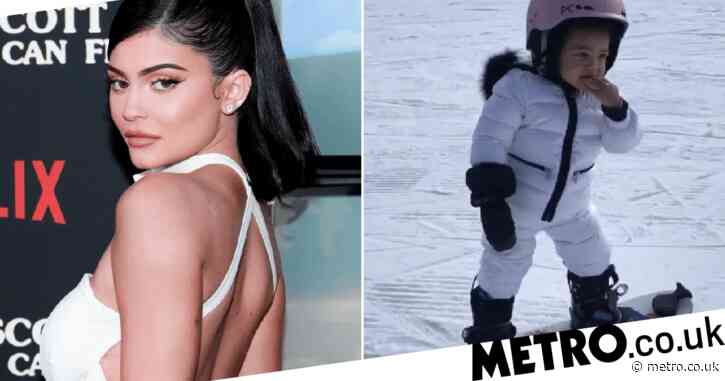 Kylie Jenner takes daughter Stormi, 1, snowboarding and she’s already total pro