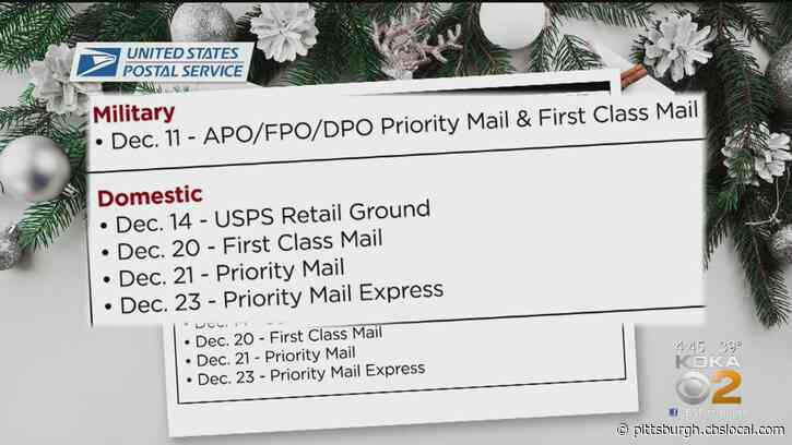 US Postal Service Gives Tips For Holiday Shipping