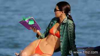 Kendall Jenner Reads a Book in a Tiny Bikini on a Yacht