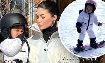 Kylie Jenner takes daughter Stormi on first snowboarding trip