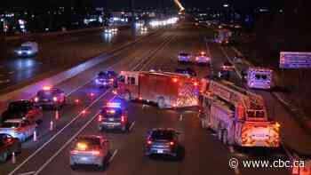 Woman, 34, dies after being struck by transport truck on QEW