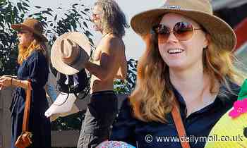 Amy Adams and shirtless husband Darren Le Gallo go shopping in Santa Monica as Christmas gets closer