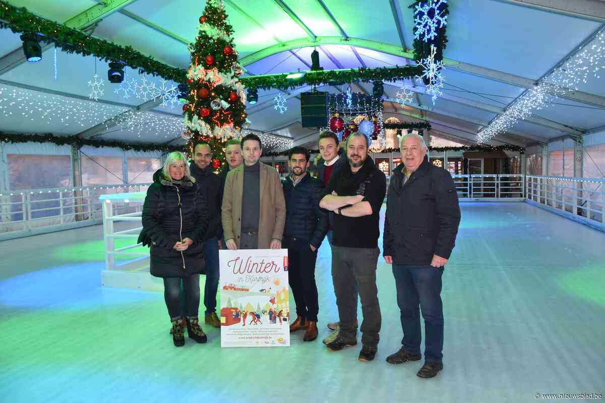 Lichtjes stonden al aan, maar nu is het echt winter in Kortrijk