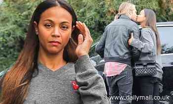 Zoe Saldana kisses husband Marco Perego at WeHo lunch date... after slamming trolls over fake nudes