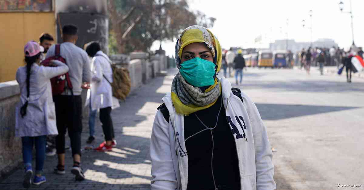 Het protest van de kinderen van de Amerikaanse invasie in Irak
