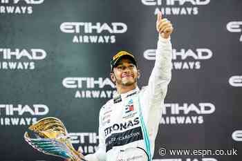 Hamilton collects sixth world title trophy