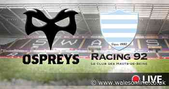Ospreys v Racing 92 Live: Kick-off time, TV details and score updates from Champions Cup clash