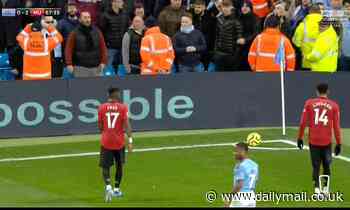 Manchester City fan makes monkey noises and gesture at Manchester United midfielder Fred in derby