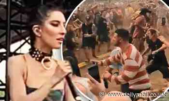 The Veronicas set at Good Things Sydney turns into chaos as a 'wall of death' breaks out