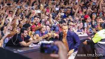 Ryan Reynolds Almost Crushed by Fans Swarming Over Barricade in Brazil