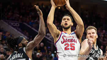 Three-point bomb caps most complete half of Simmons' career