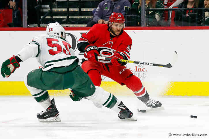 Wild win streak ends in 6-2 loss to Hurricanes