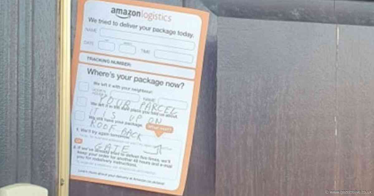 Amazon customer 'burst out laughing' after seeing where delivery driver had left parcel