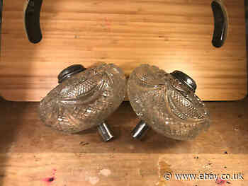 Cut Glass Oil Lamp Spare Part Peg fonts 5 Inches Silver Plated