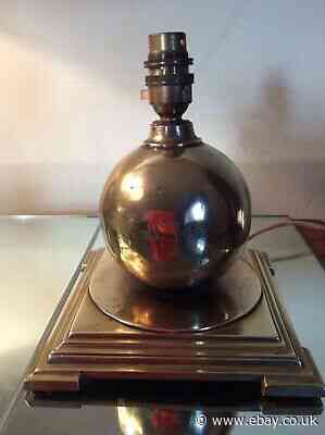 Antique Brass Globe Shape Table / Desk Lamp