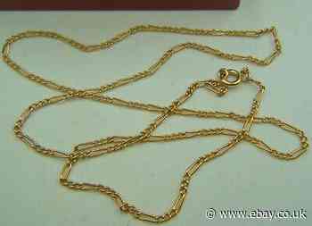 A Good Figaro Link "French" 18ct - (750 Grade) - Gold Necklace / Chain.