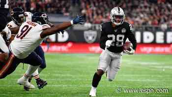 Raiders rookie RB Jacobs ruled out vs. Titans